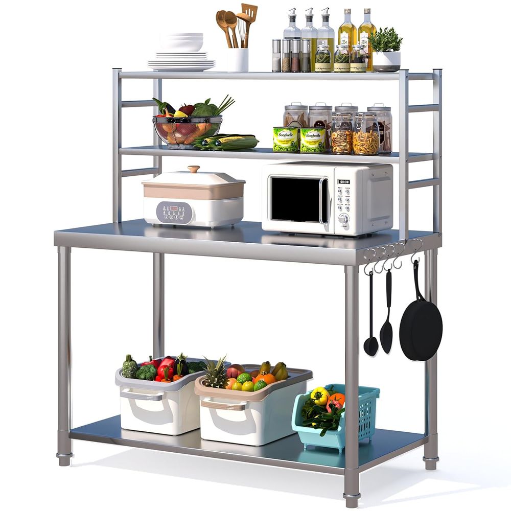 Commercial Kitchen In Home - 48x24 Stainless Steel Prep Table with