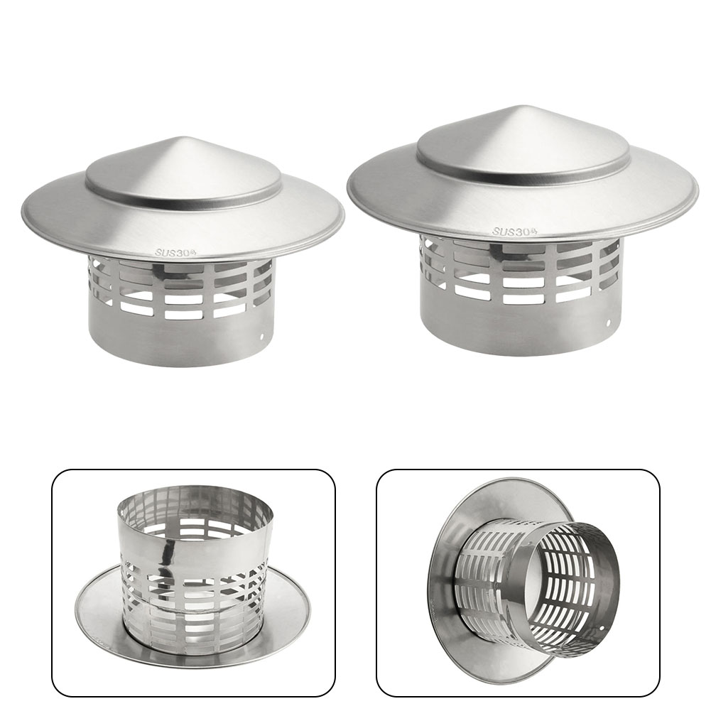 Commercial Exhaust Hood - 110/160mm Chimney Cap Exterior Wall Air