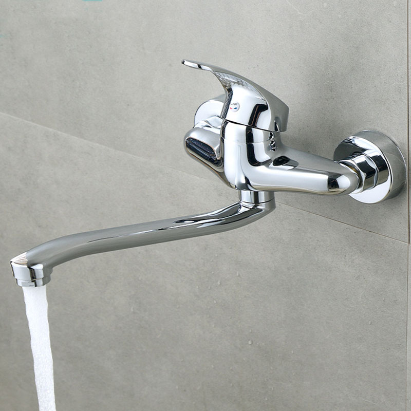 Commercial Kitchen Faucet - Wall Mounted Kitchen Faucet Double Holes