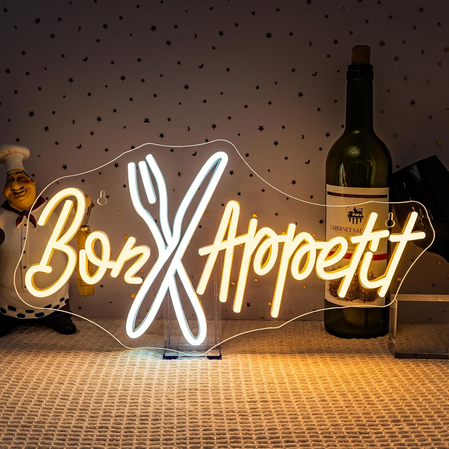 Commercial Kitchen Walls - Bon Appétit Neon Sign Good Appetite