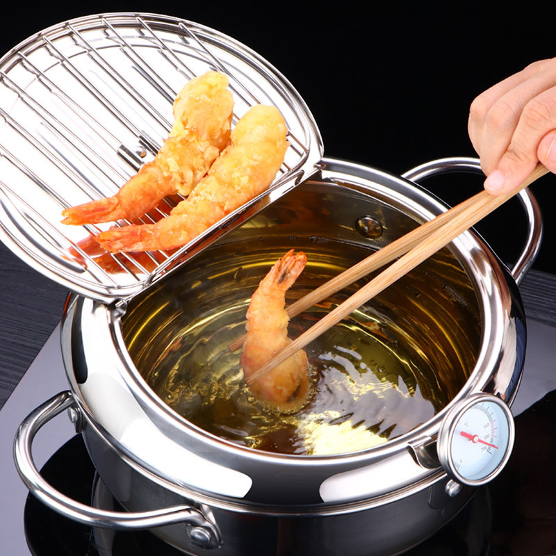Commercial Kitchen Appliance - Japanese Deep Frying Pot with a