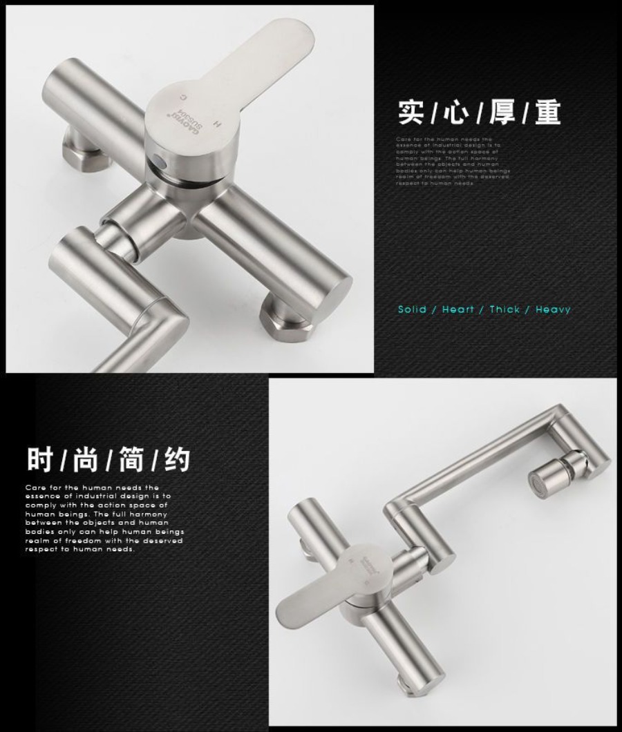 Stainless Steel Wall Mounted K - Commercial Kitchen Faucet avaliação e preço