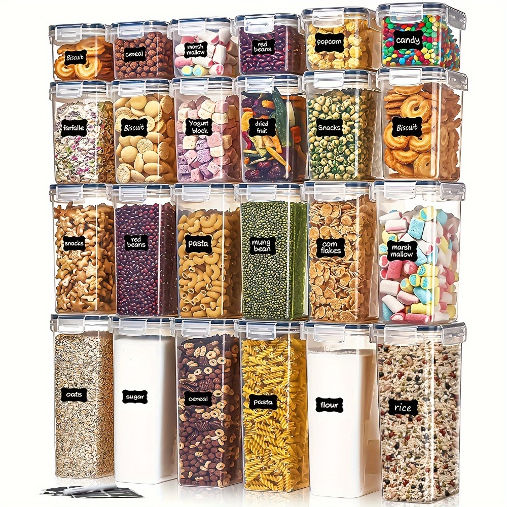 24Pcs Food Storage Containers  - Commercial Kitchen Utensil Organizer avaliação e preço