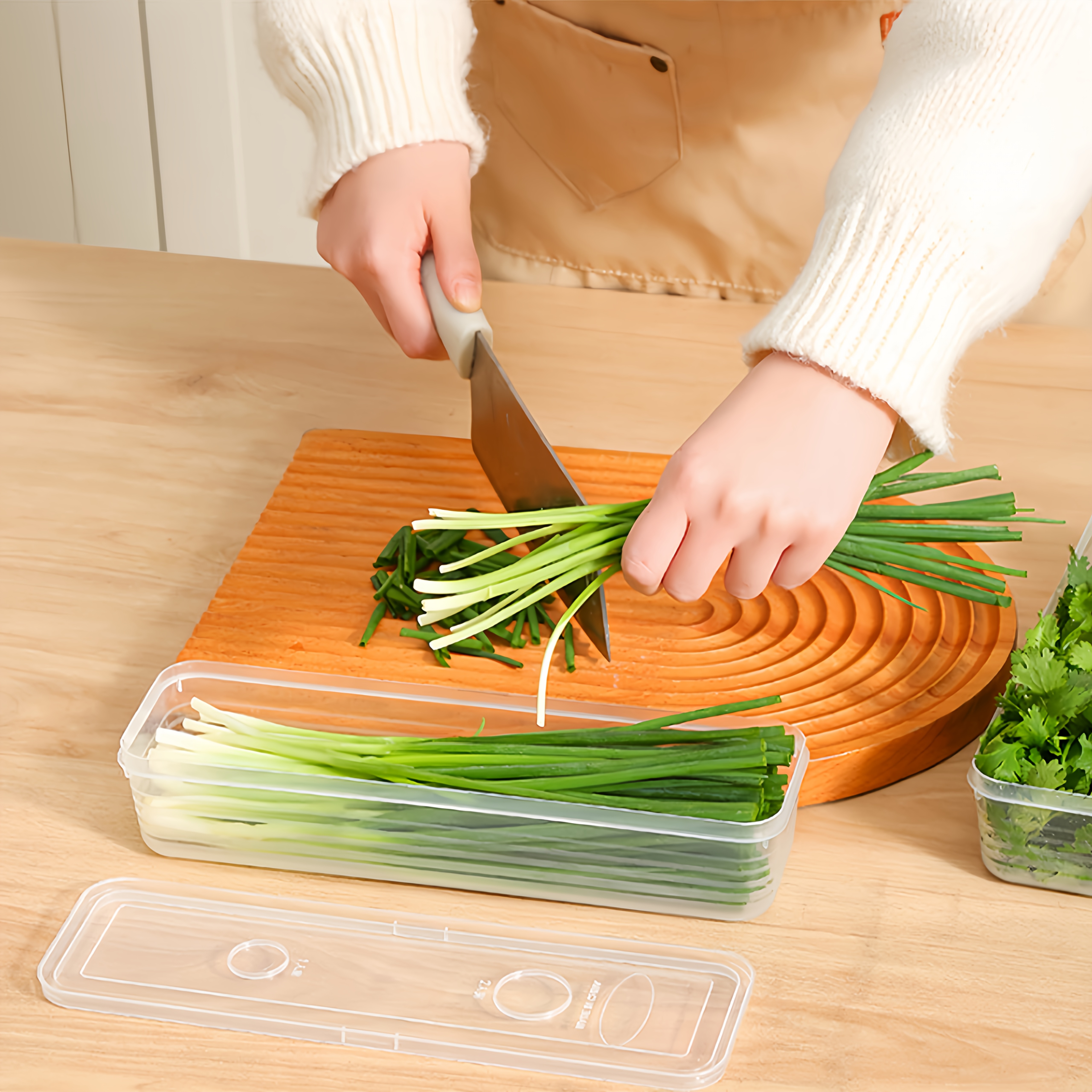 2/4/6pcs Food Vegetable Storag - Commercial Kitchen Utensil Organizer avaliação e preço