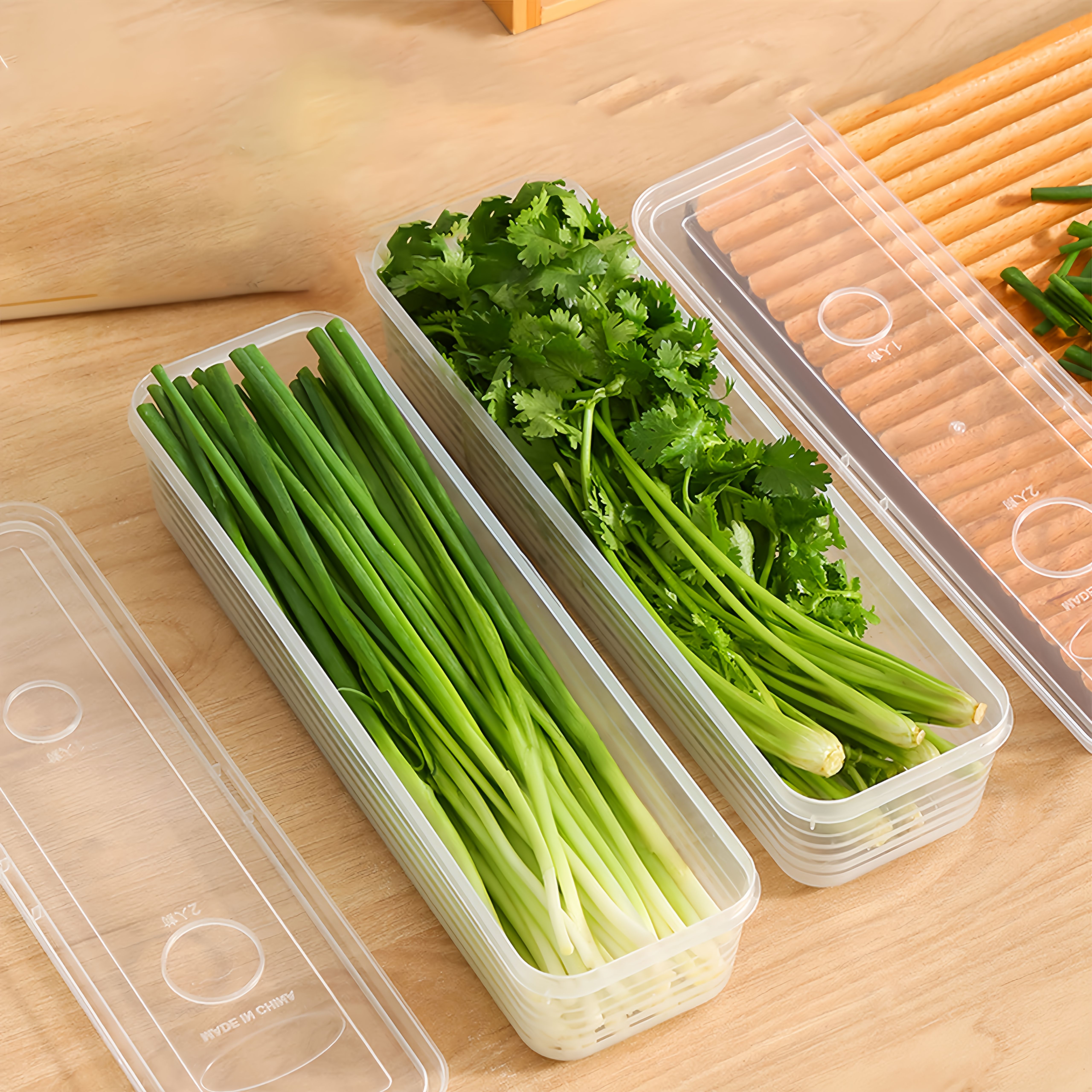 2/4/6pcs Food Vegetable Storag - Commercial Kitchen Utensil Organizer avaliação e preço