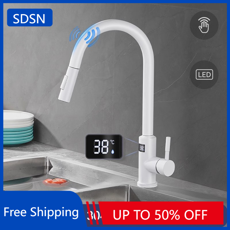 White Touch on Digital Kitchen - Commercial Kitchen Faucet avaliação e preço