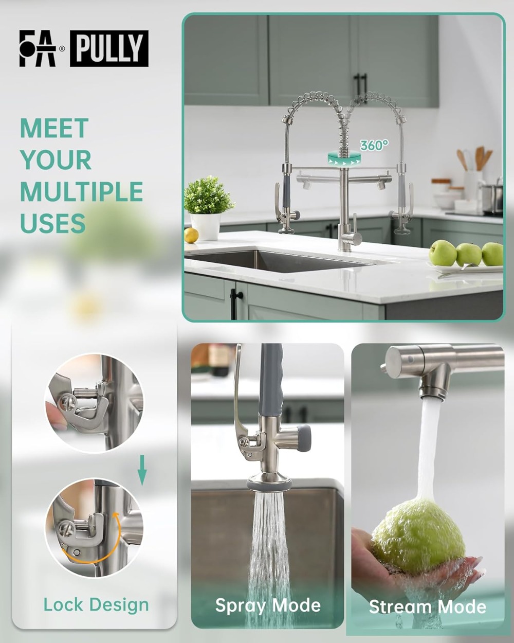 Commercial Pull Down Kitchen S - Commercial Kitchen Faucet avaliação e preço