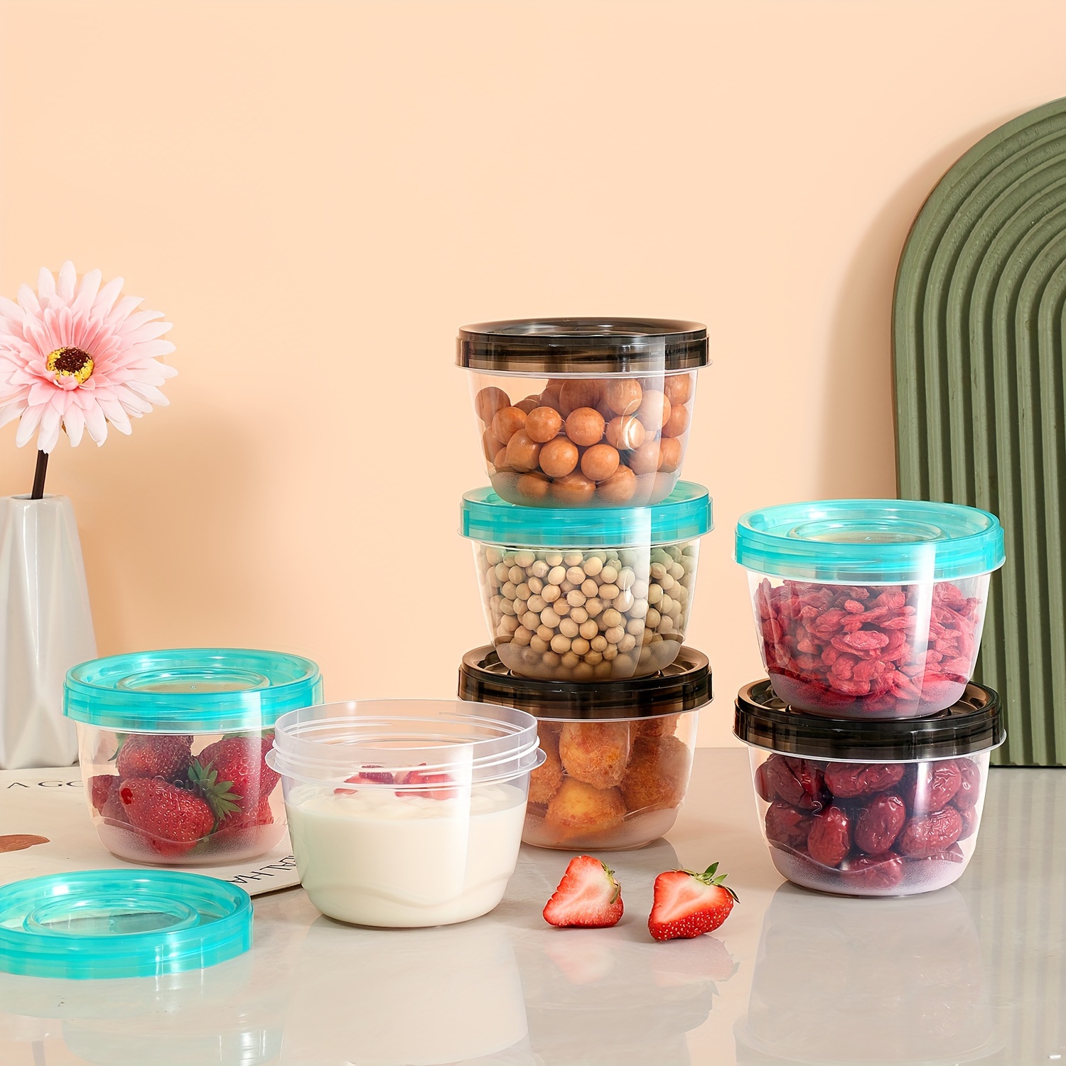 2 Transparent Sealed Food Stor - Commercial Kitchen Utensil Organizer avaliação e preço