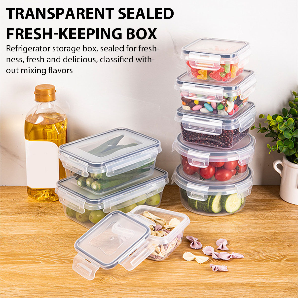 24Pcs/set Food Storage Box Set - Commercial Kitchen Utensil Organizer avaliação e preço