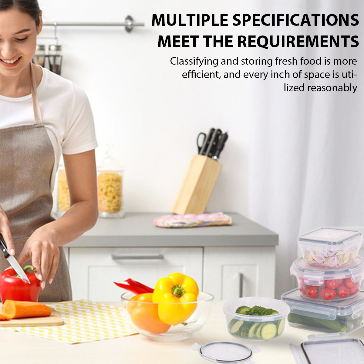 24Pcs/set Food Storage Box Set - Commercial Kitchen Utensil Organizer avaliação e preço