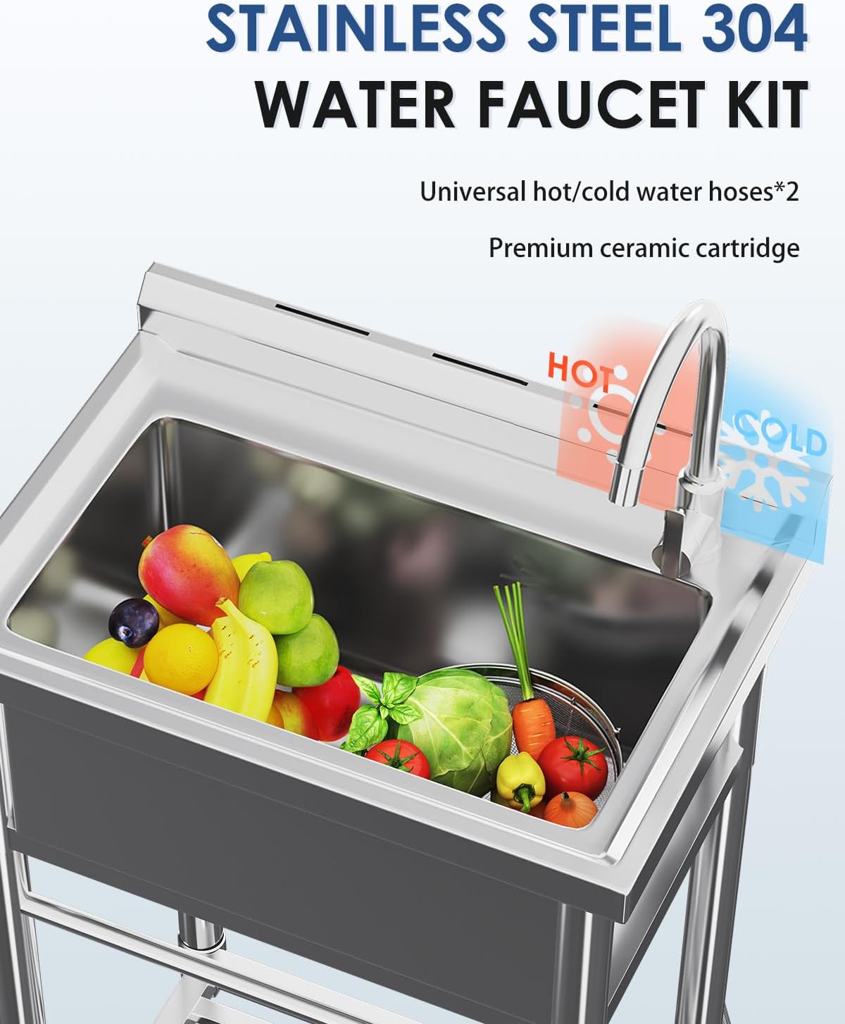 Stainless Steel Utility Sink,  - Commercial Kitchen Faucet avaliação e preço