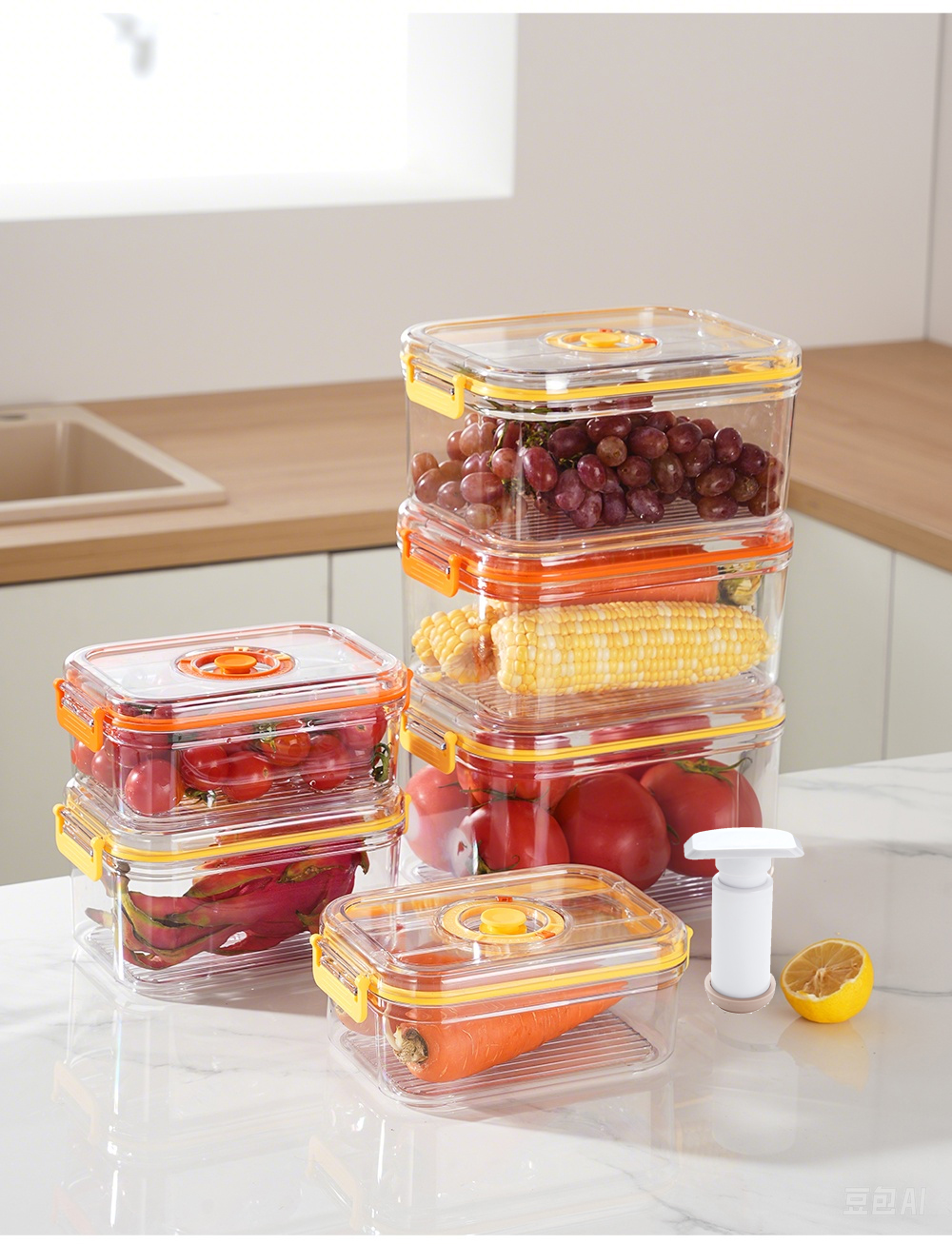 Vacuum Fresh-keeping Box Refri - Commercial Kitchen Utensil Organizer avaliação e preço