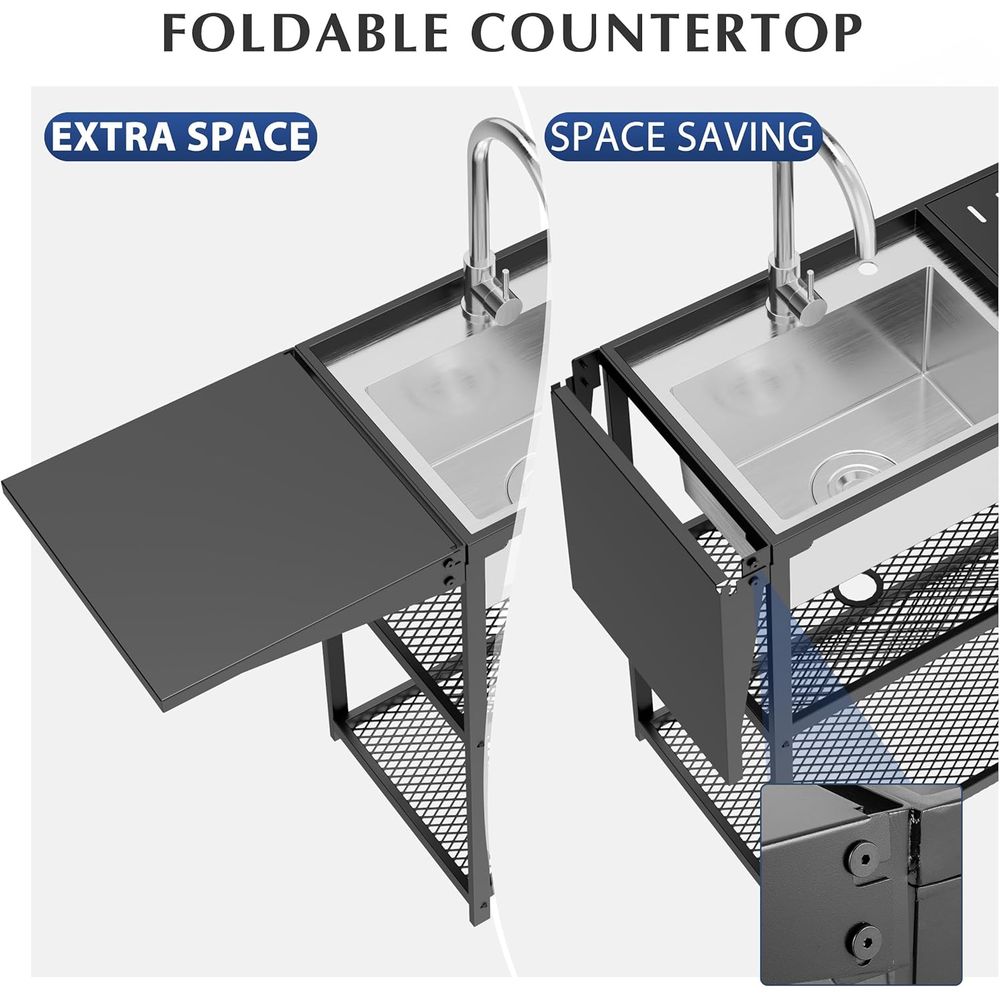 55 Stainless Steel Single Bowl - Commercial Kitchen Faucet avaliação e preço