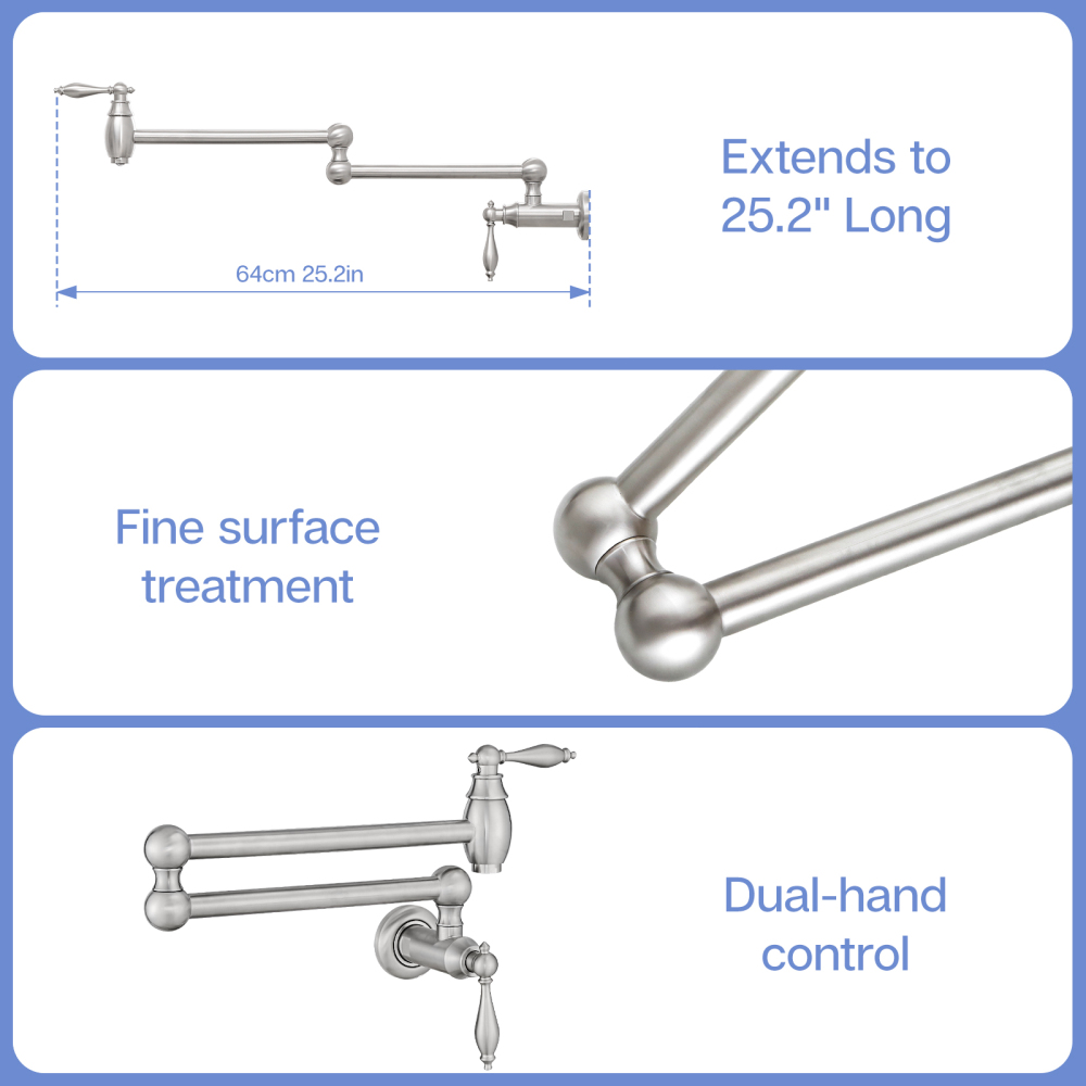 Pot Filler,Wall Mount Commerci - Commercial Kitchen Walls avaliação e preço
