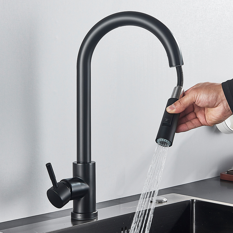 Black Kitchen Faucet Flexible  - Commercial Kitchen Faucet avaliação e preço