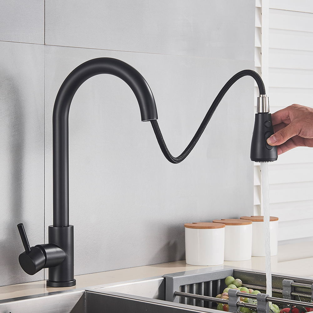 Black Kitchen Faucet Flexible  - Commercial Kitchen Faucet avaliação e preço