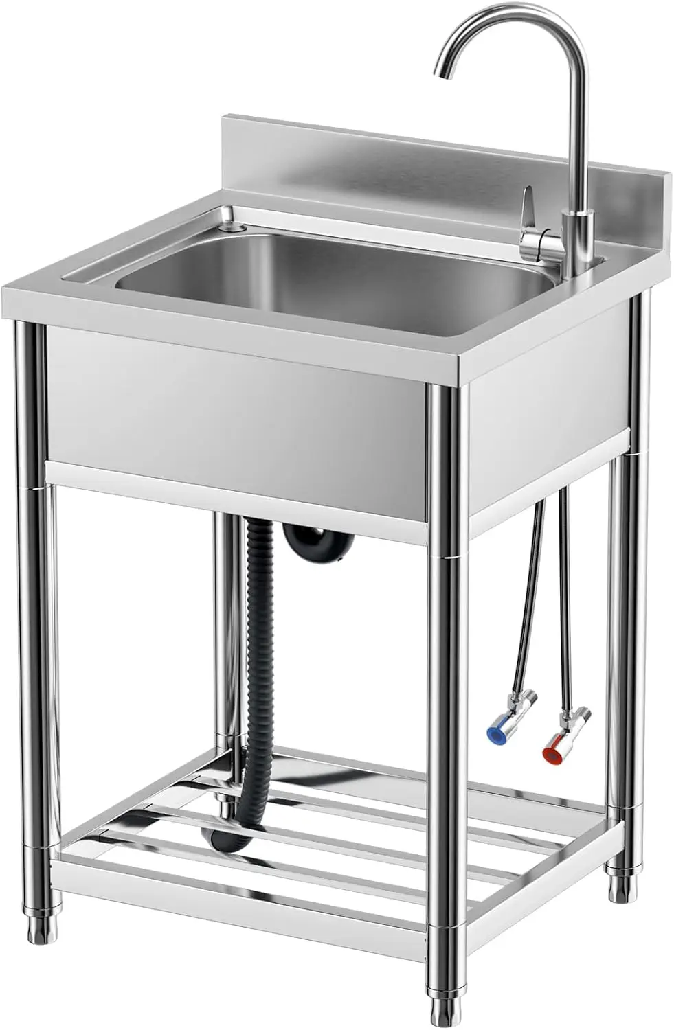 Free Standing Stainless-Steel  - Commercial Kitchen Faucet avaliação e preço