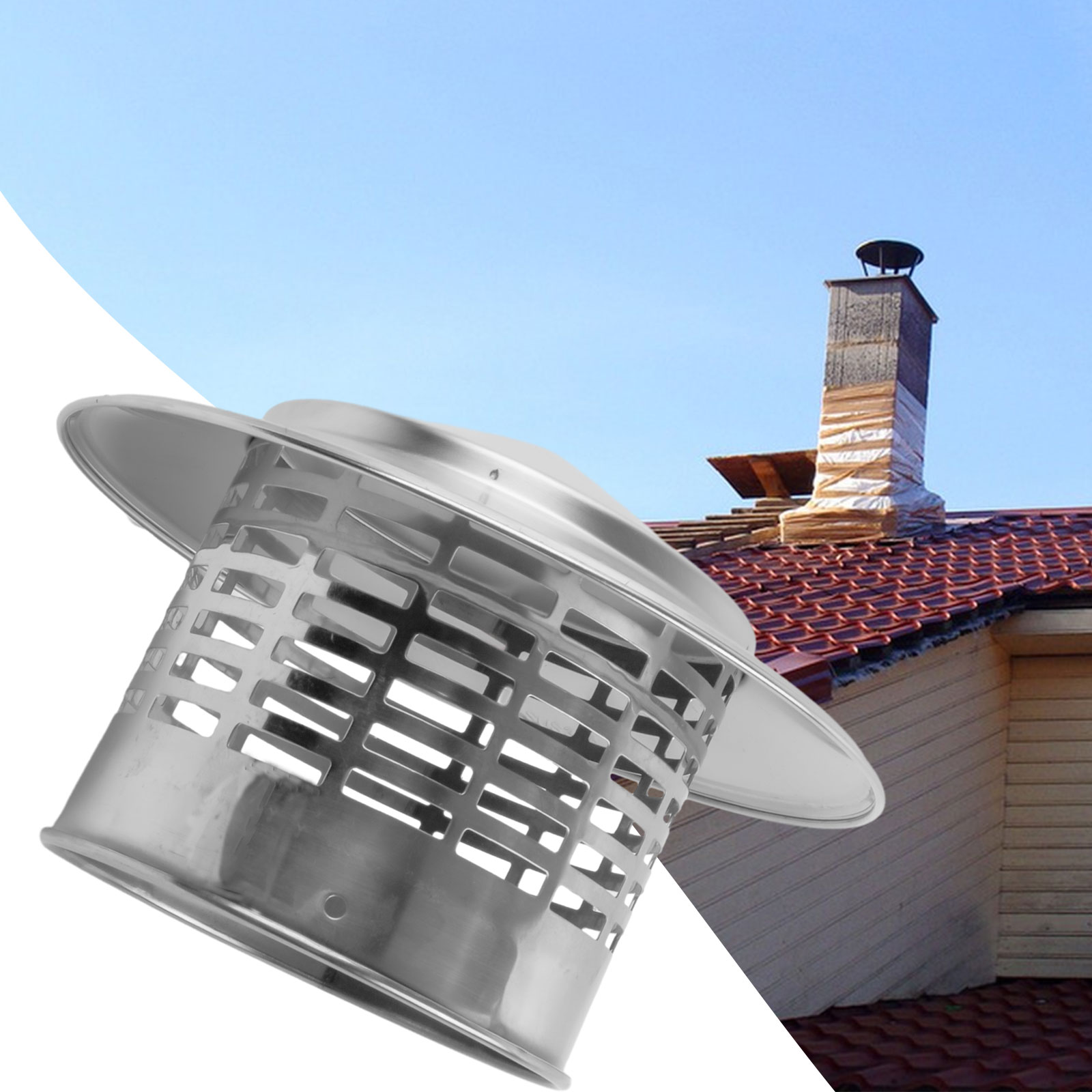 110/160mm Chimney Cap Exterior - Commercial Exhaust Hood avaliação e preço