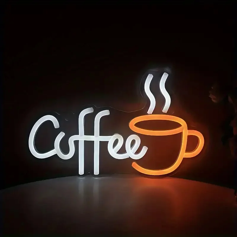 Coffee Cup Designed Neon Sign  - Commercial Kitchen Walls avaliação e preço