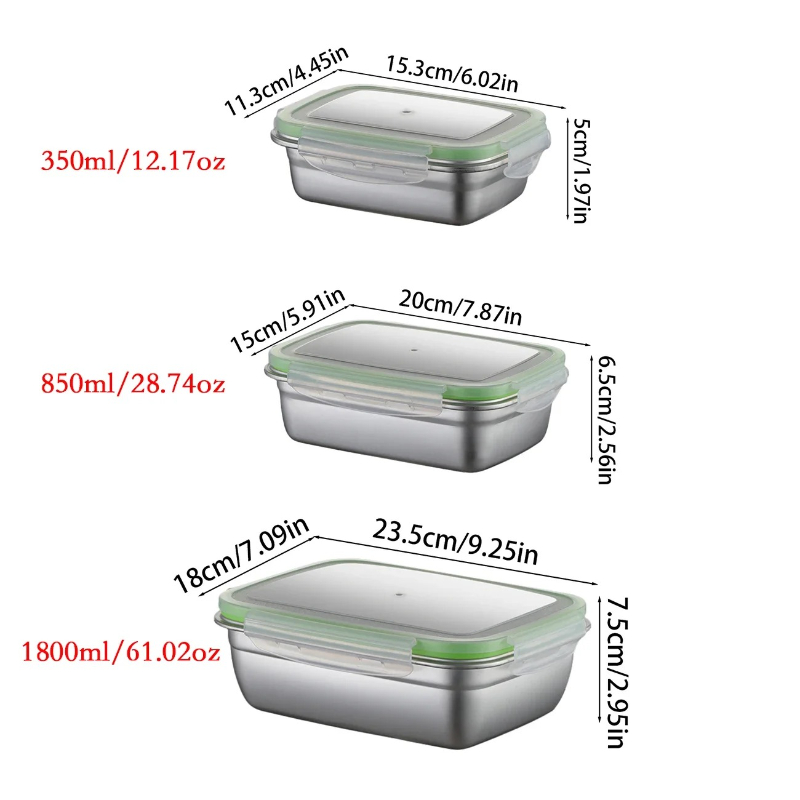 304 Stainless Steel Lunch Box  - Commercial Kitchen Utensil Organizer avaliação e preço