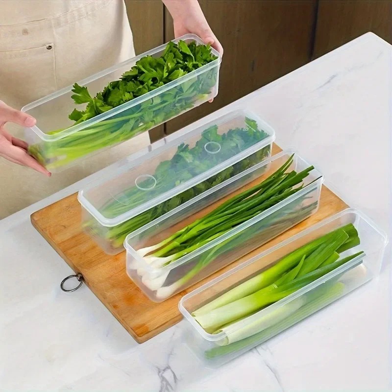 1/2/4Pcs Green Onion Fresh-kee - Commercial Kitchen Utensil Organizer avaliação e preço