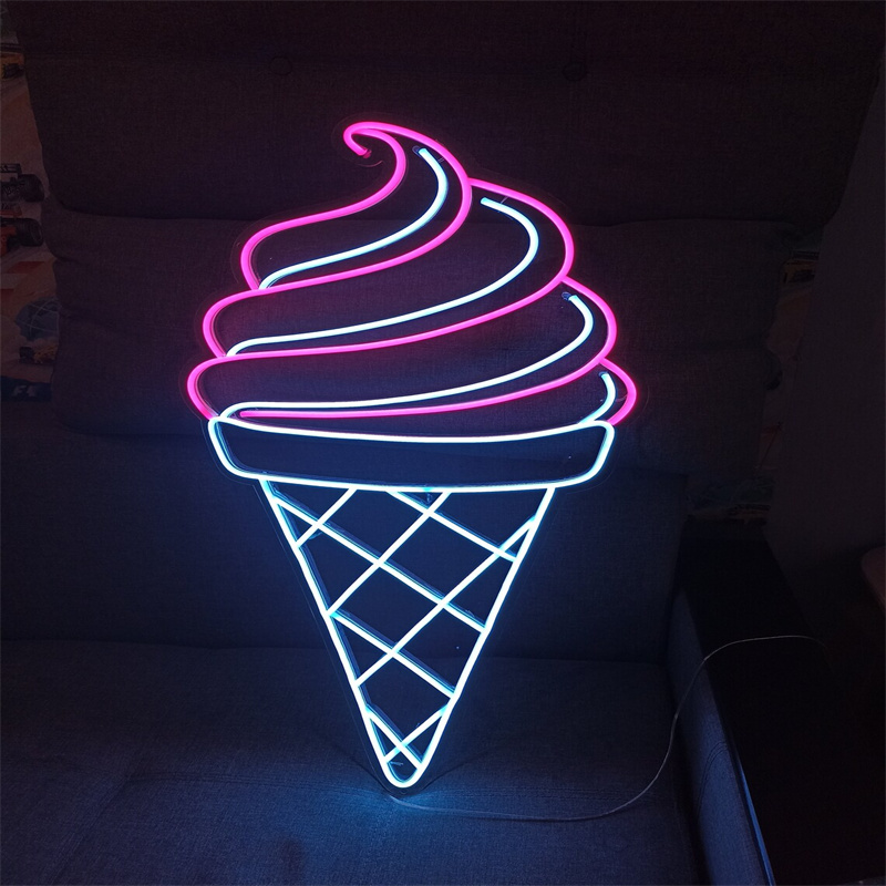 Ice Cream LED Neon Light | Wal - Commercial Kitchen Walls avaliação e preço