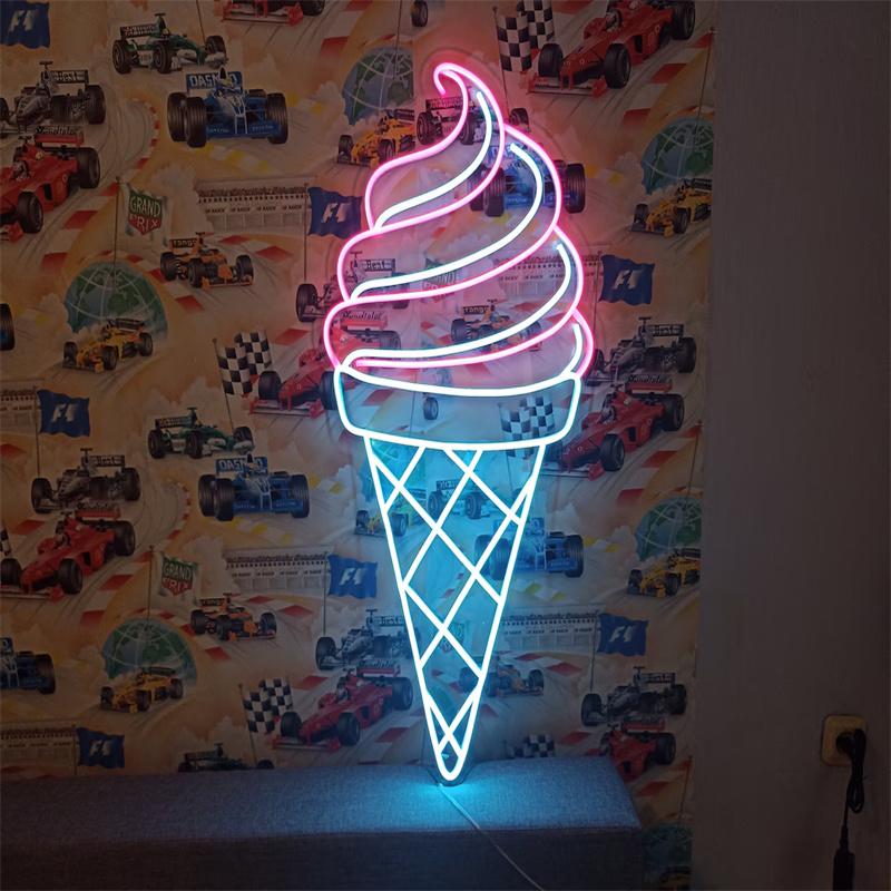 Ice Cream LED Neon Light | Wal - Commercial Kitchen Walls avaliação e preço