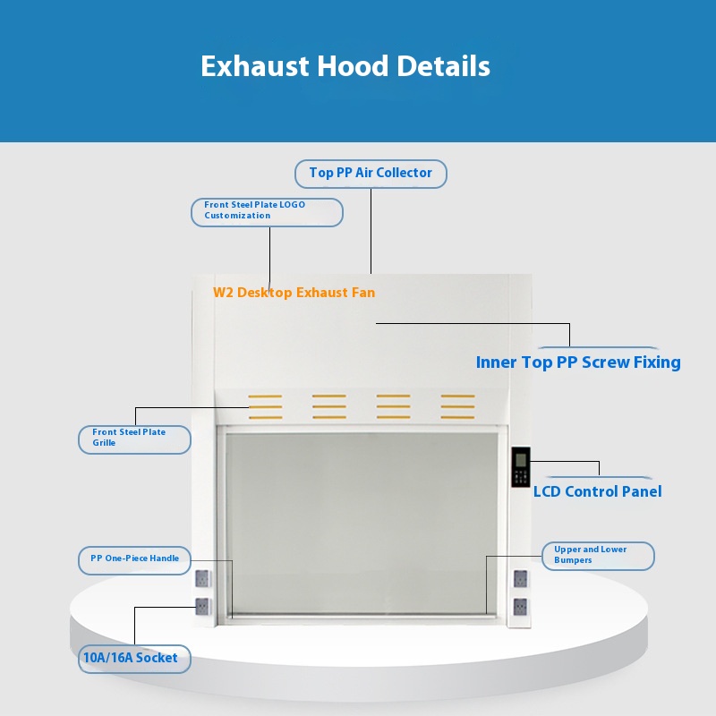 Steel Glass Edges Laboratory E - Commercial Exhaust Hood avaliação e preço