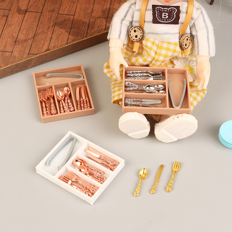 1Set 1:12 Dollhouse Mini Knife - Commercial Kitchen Utensil Organizer avaliação e preço