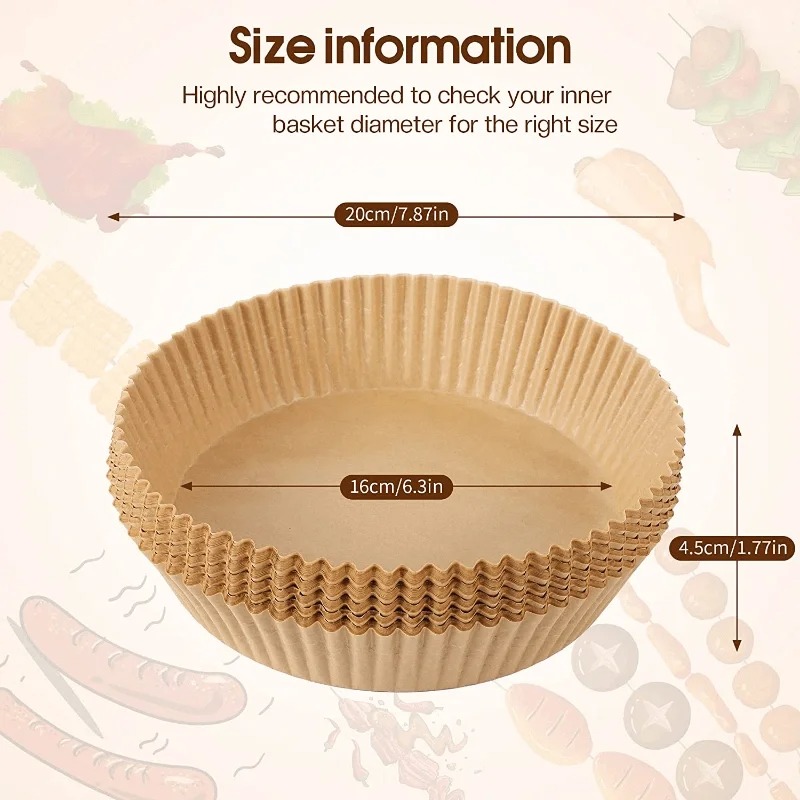 Air Fryer Paper Liners Disposa - Commercial Kitchen Appliance avaliação e preço