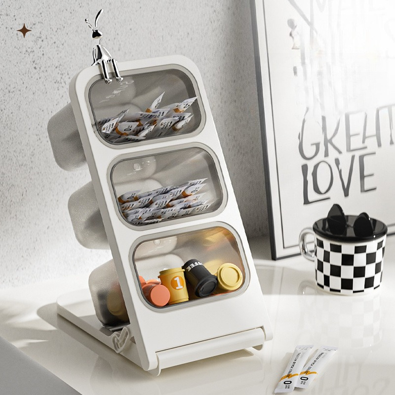 3 Tier Tea Bag Organizer Plast - Commercial Kitchen Utensil Organizer avaliação e preço